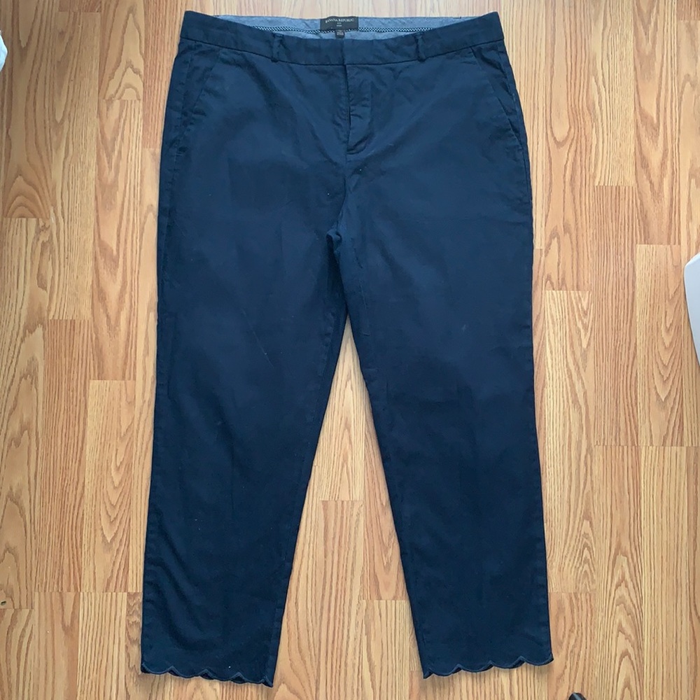 Navy Blue Banana Republic Cropped Pants